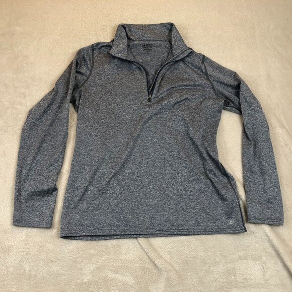 Eastern Mountain Sports EMS Women's Athletic Top M Quarter-Zip Long Sleeve Gray - Picture 7 of 8